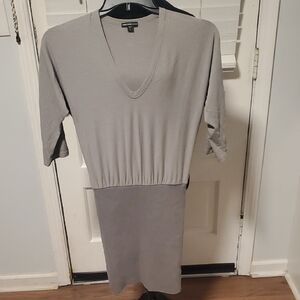 James Perse Gray Two-Tone Mini Dress